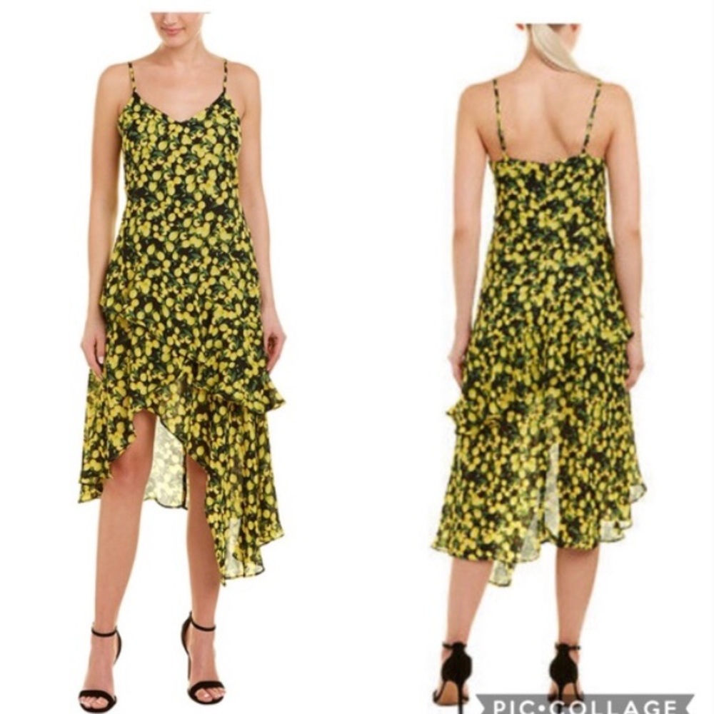 ✨Parker Limon Ruffled High Low Midi Dress